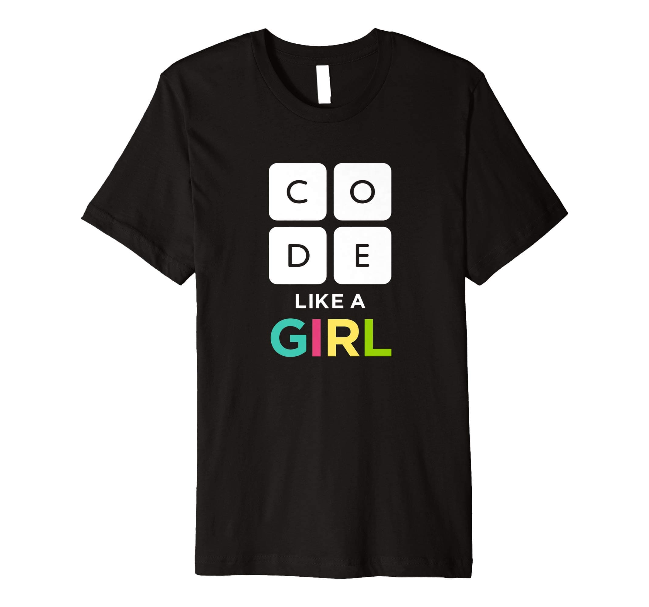 Code.org Premium Short Sleeve T-Shirt - Like a Girl-New Premium T-Shirt