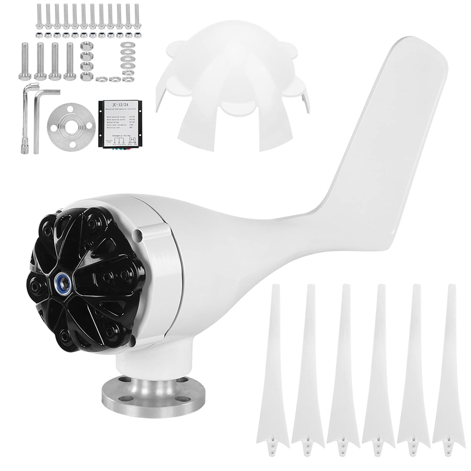Eujgoov 800W Windmill Turbines Generator with Controller for Hybrid Solar Wind System()