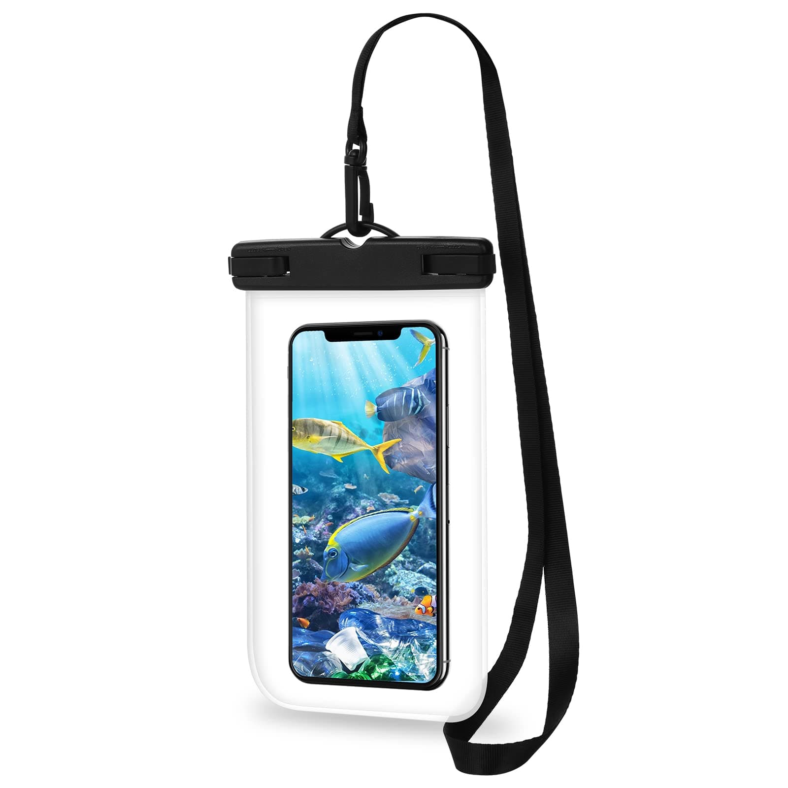 WLLHYFWaterproof Phone Pouch Underwater Clear Phone Protector Universal Floating IPX8 Water Proof Dry Bag Phone Case with Neck Lanyard for Float Beach Pool Swimming Vacation Essential