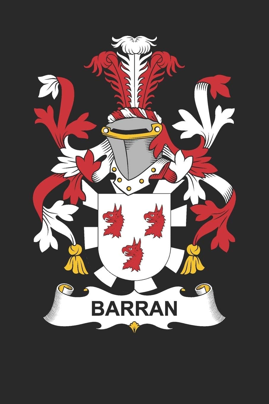 Barran: Barran Coat of Arms and Family Crest Notebook Journal (6 x 9 - 100 pages)