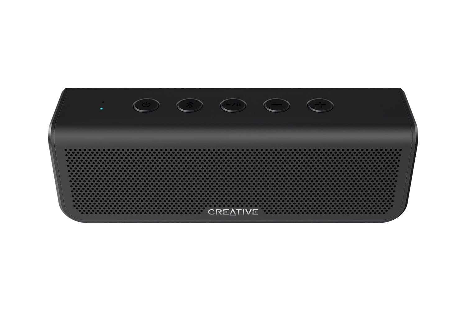 CREATIVE Metallix Plus Portable, Dual Drivers Bluetooth 4.2 Speaker with 24 Hours of Battery Life, Enhanced Bass, IPX5 Water-Resistant, Stereo Pairing and Built-in Speakerphone (Black)