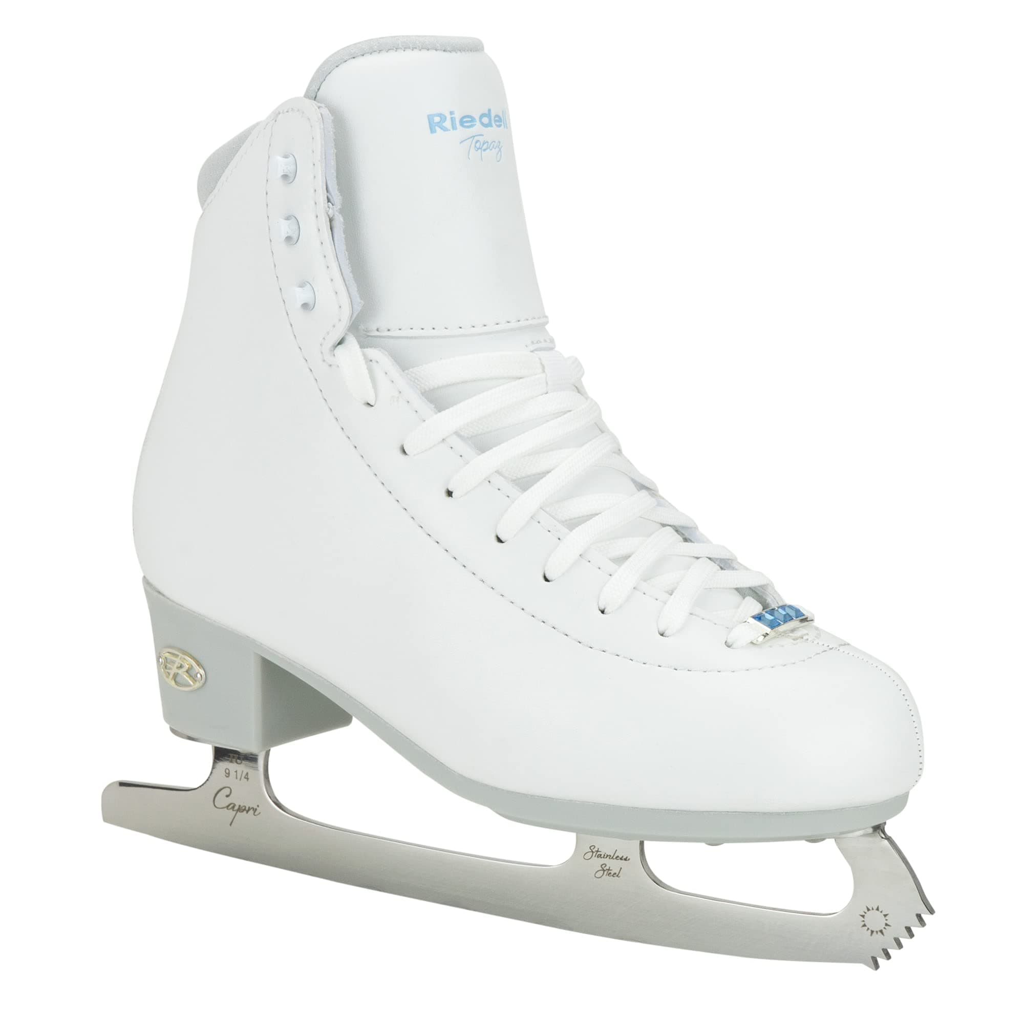 Topaz Adult Ice Skates for Women and Men - Supportive, Comfortable, Moisture-Wicking Adult Ice Skates with Stainless Steel Eclipse Capri Blade