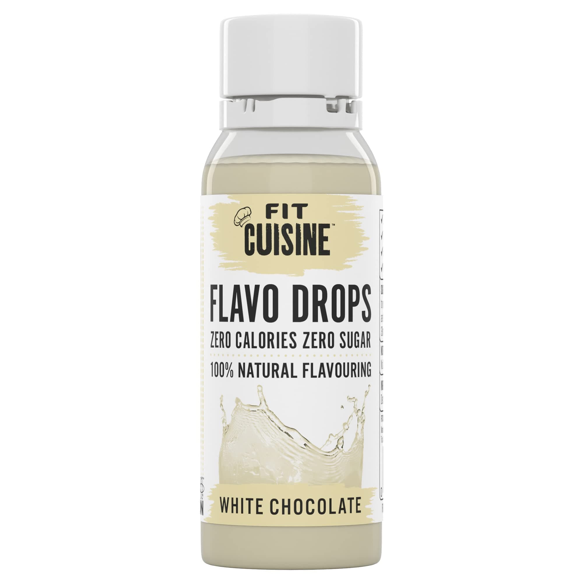 Fit CuisineFlavo Drops No Calories No Sugar Vegan Natural Flavouring Liquid (38ml - White Chocolate)