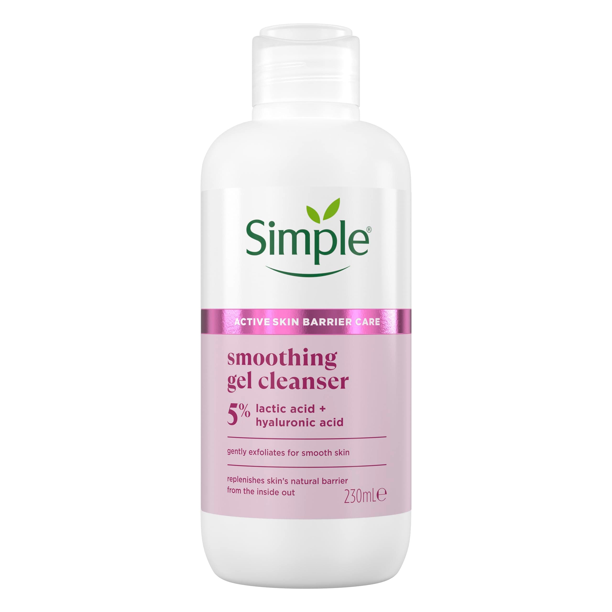 Smoothing Gel Cleanser Face Cleanser Suitable for Even the Most Sensitive Skin with 5% Lactic Acid and Hyaluronic Acid 230 ml