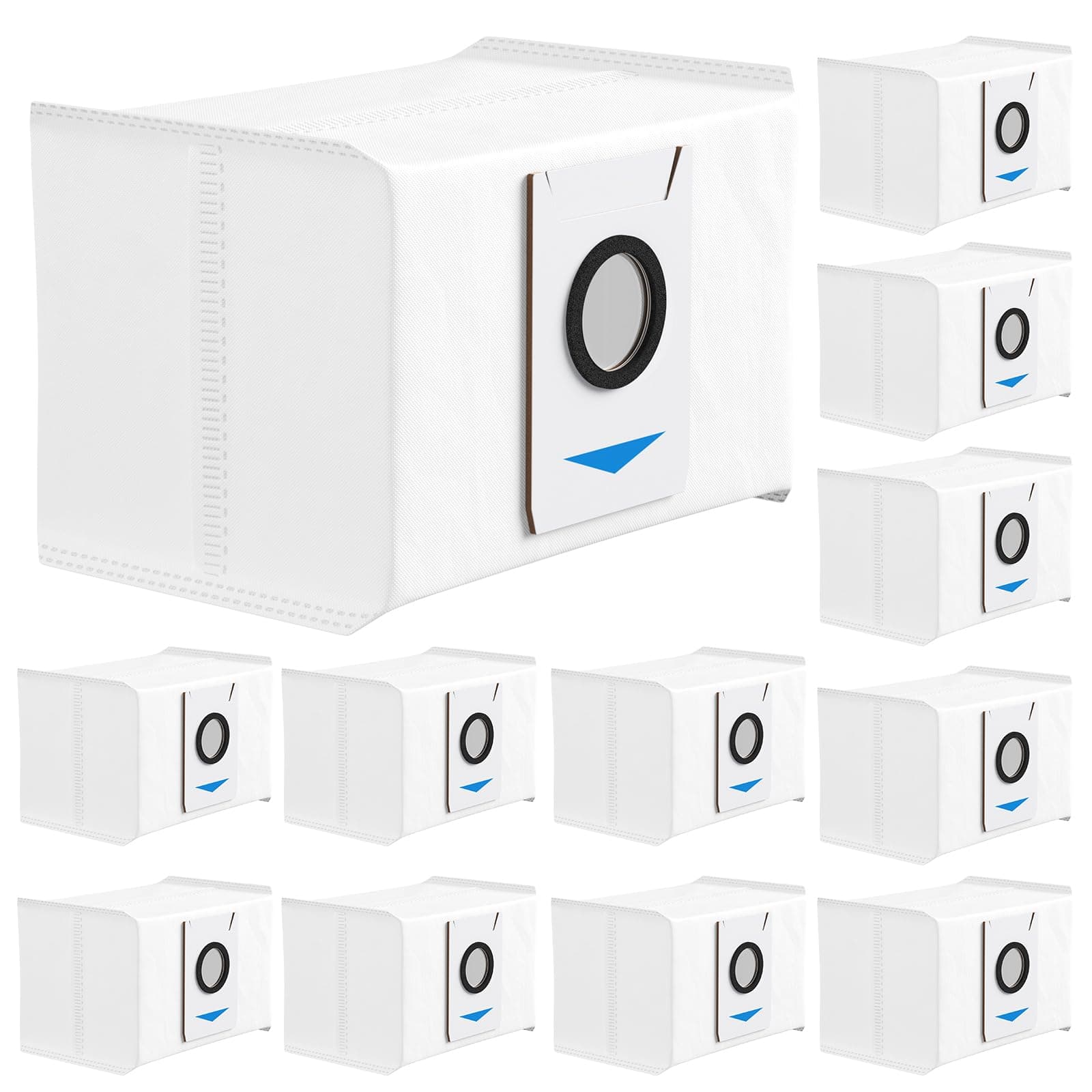 12Pcs T20 Omni Dust Bags for ECOVACS DEEBOT X1, T10, T20, T20 Max, T20 Pro Robot Vacuum Cleaner, 4 Layers Filtration