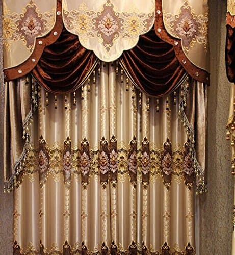 Euro Deco Light Metallic Grey 58"W By 84"L Grommet Embroidery Curtain (One Panel) (No Valance)