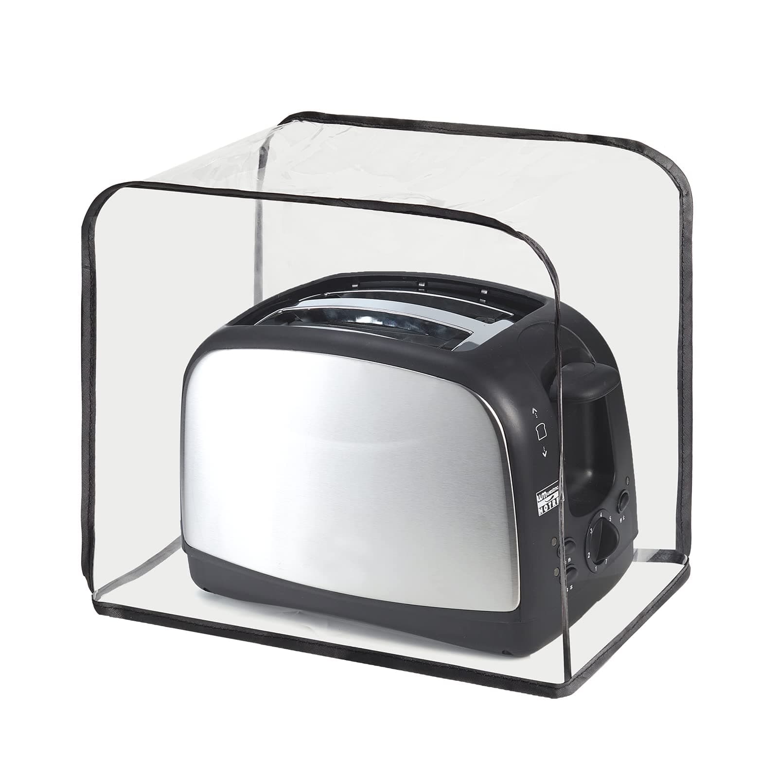 Waterproof Toaster Cover for 2 Slice Bread Maker, Clear Dust Cover for Most Standard Toasters