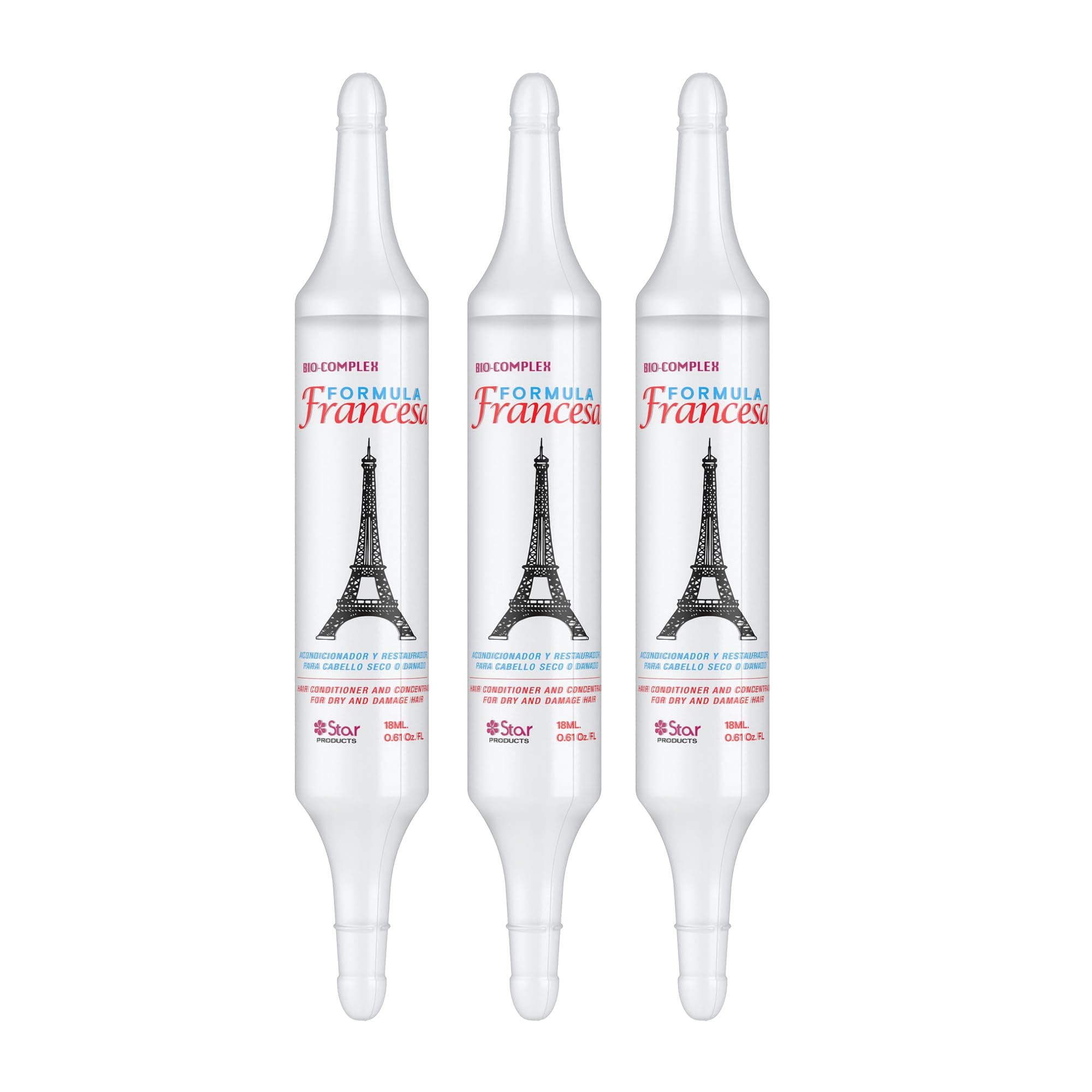 French 3Pack – 0.61 oz Each, Intensive Hair Repair Treatment for Nourishing, Strengthening & Revitalizing Damaged Hair