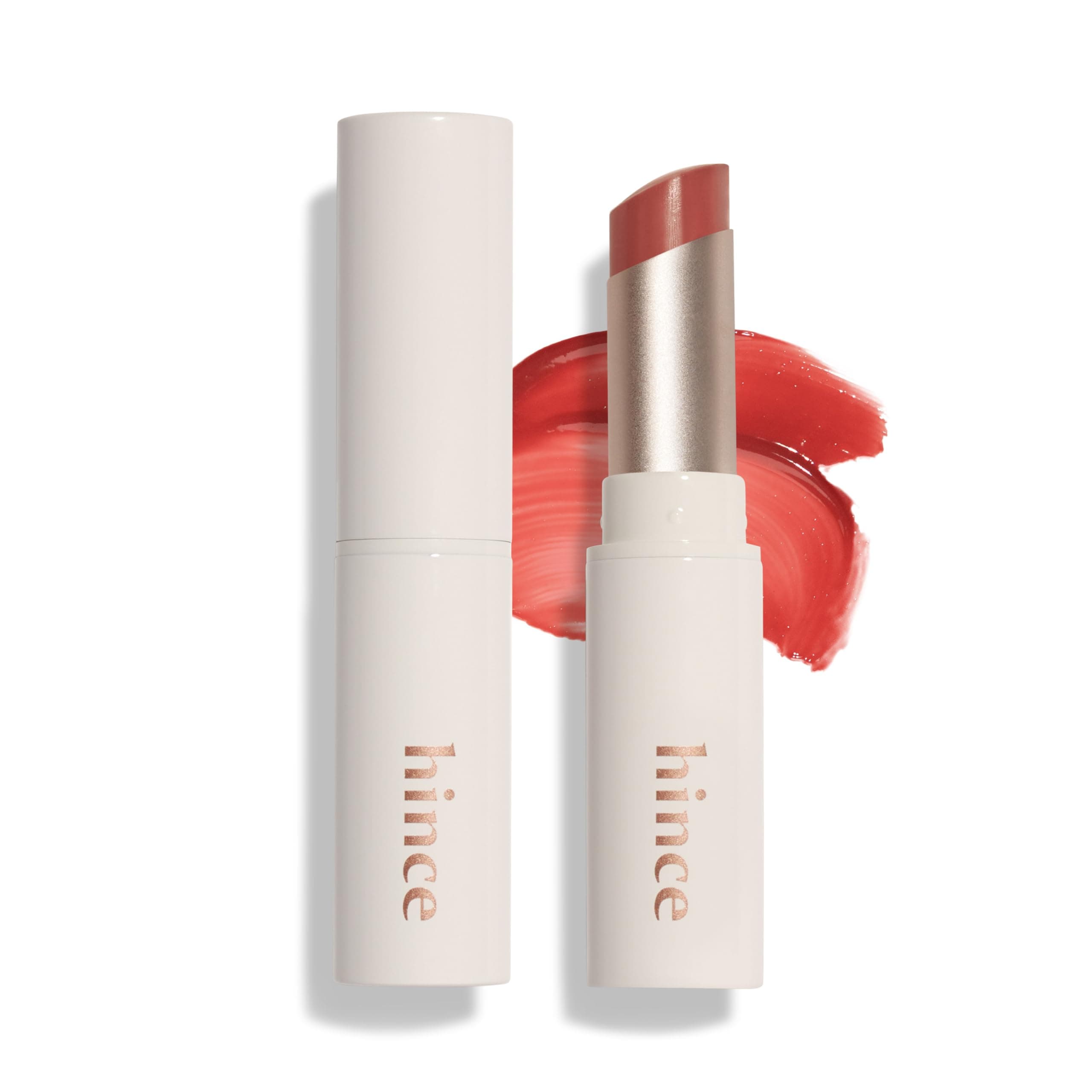 HINCE Mood Enhancer Lip Glow, Moisturizing Lip Balm with Shea Butter & Sweet Almond, Non-Sticky and Long-lasting Tinted Lip Tint with Buttery Balm Texture for Neutral Color 0.2oz. (CHILL OUT)