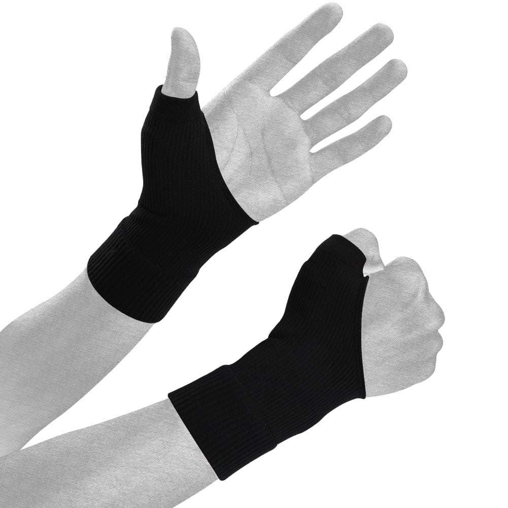 YHOUMEW Wrist Thumb Compression Arthritis Gloves(1 Pair),Breathable Wrist Support Brace Fingerless Glove with Gel Thumb Injury Pads,Comfortable Carpal Tunnel Sleeve for Hand Wrist Joint Relieve Pain