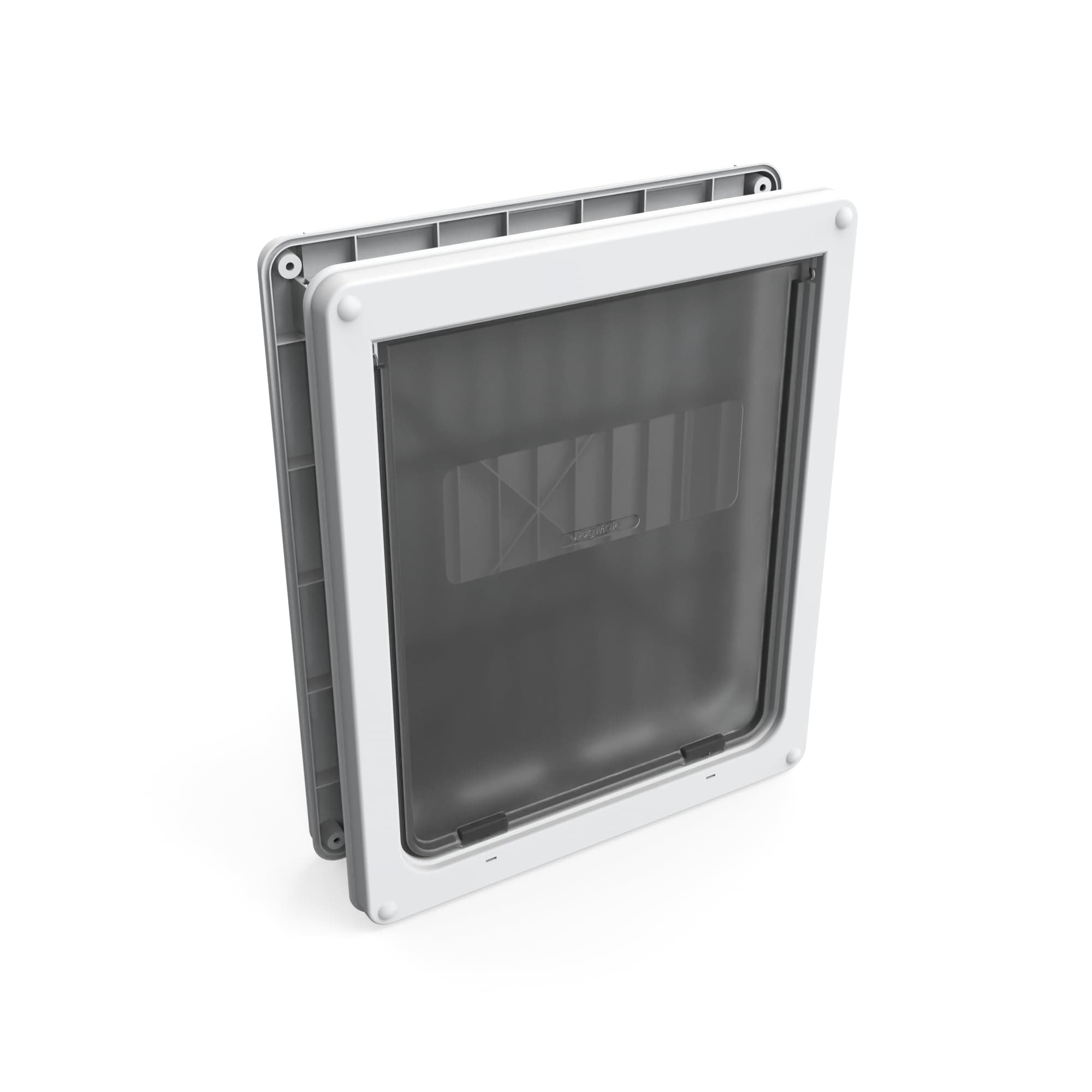 Lockable Large Dog Door (216) - Flap for Large Dogs and Cats, for UPVC, wall and wood, Securely Designed for your Pets, White