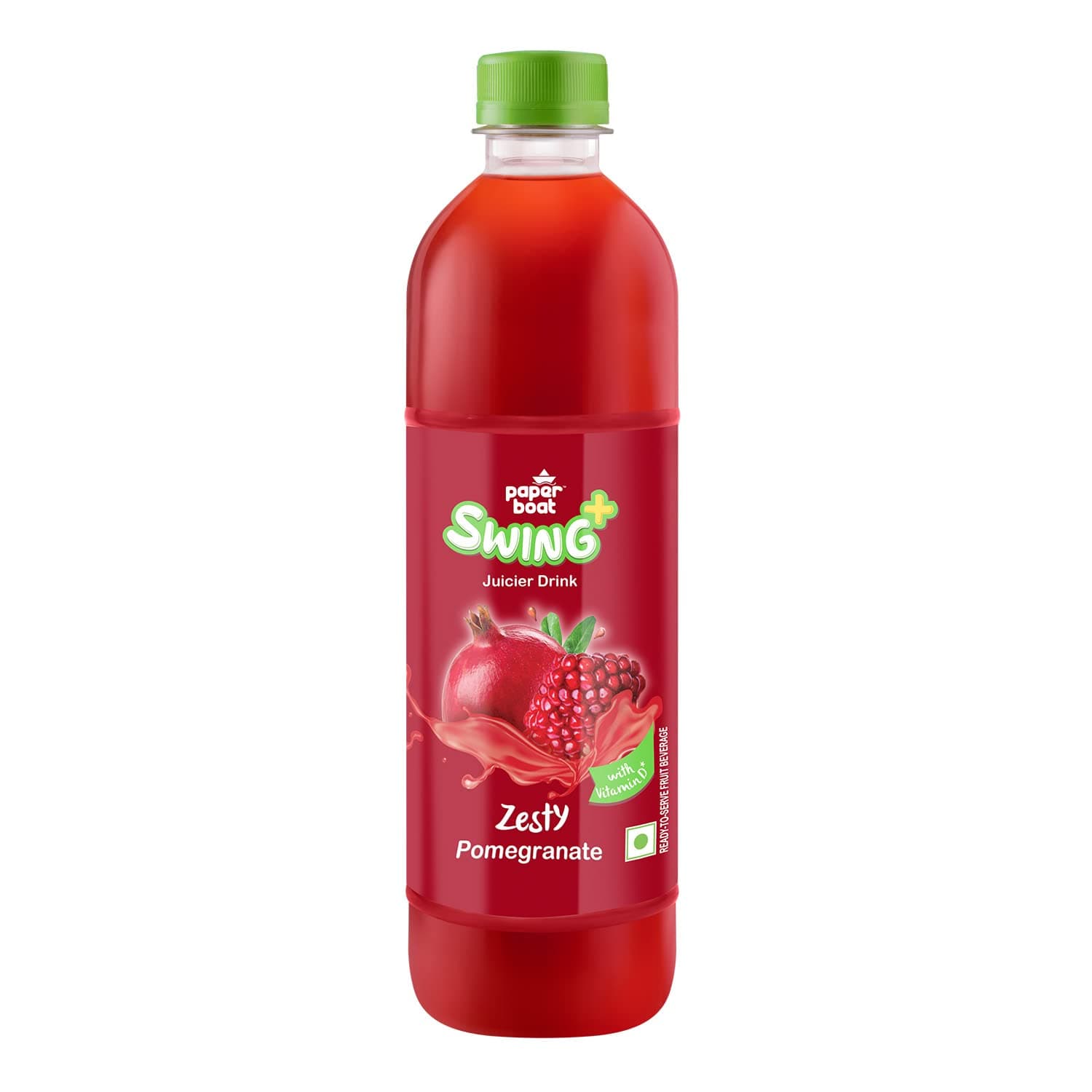 Paper Boat Swing Zesty Pomegranate Juice, Enriched with Vitamin D, No Gmos, 600 ml