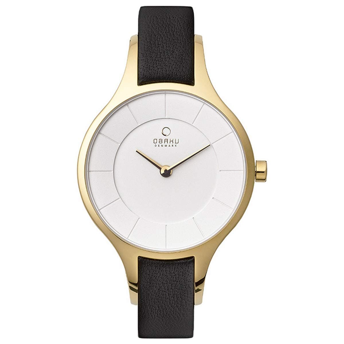 Obaku Denmark - Dis Moon Leather Analog Quartz Watch 3 ATM (V165LXGIRB)