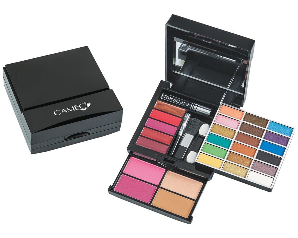 Cosmetics 31pc Compact Make Up Kit - 18 Eyeshadows, 2 Blushers, 2 Press Powders, 5 Lip Colors, 1 Mascara, 3 Applicators