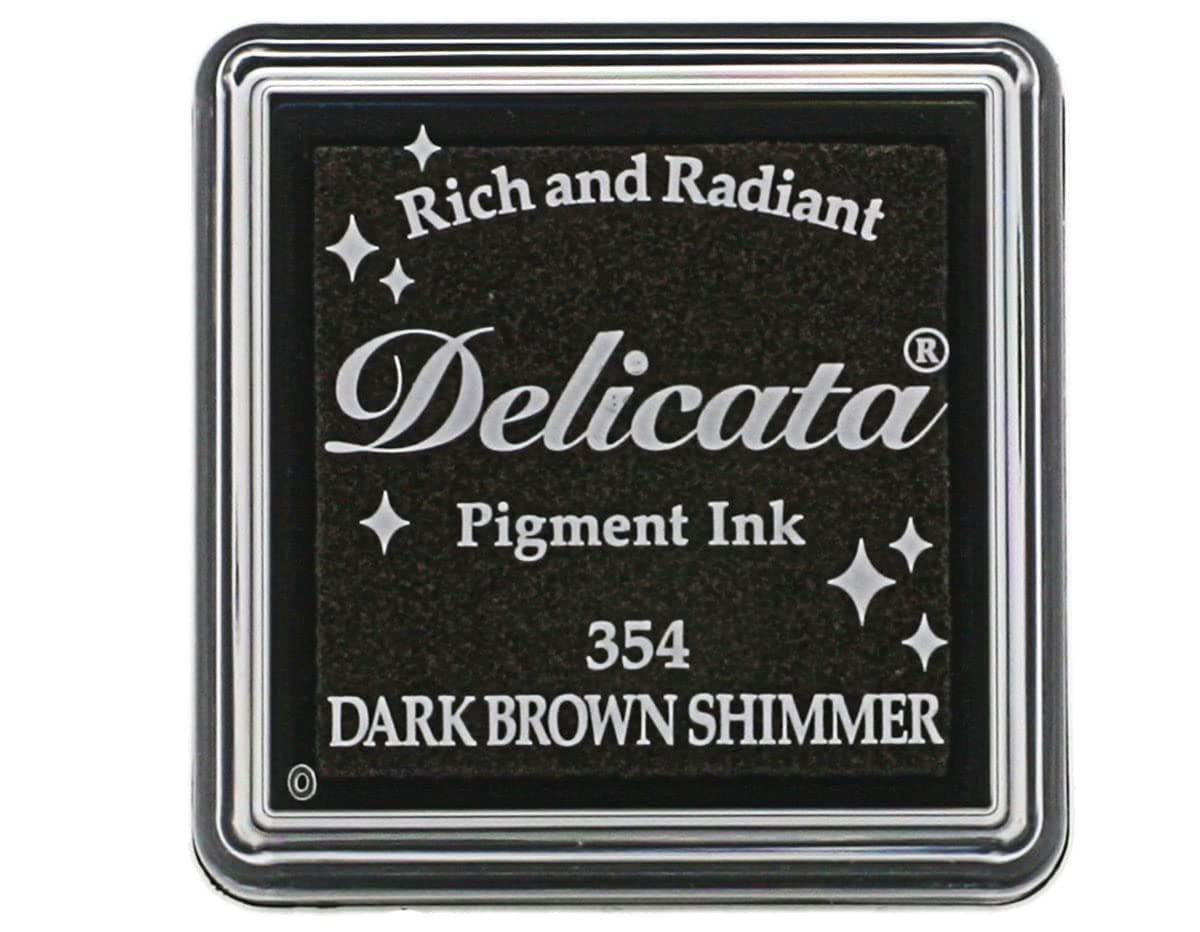 Delicata Shimmer Ink Pad, Acrylic, Brown, Small