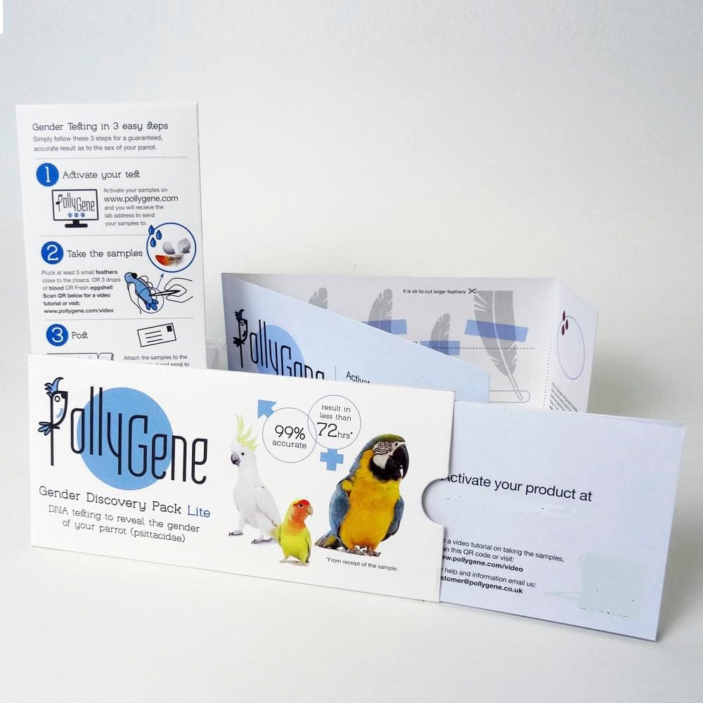 Parrot DNA Gender Test – Bird Sexing Kit for African Grey, Macaw, Budgerigar, Lovebird, Cockatoo, Indian Ringneck (+300 Psittacine Species) – Avian Gender Reveal & DNA Testing