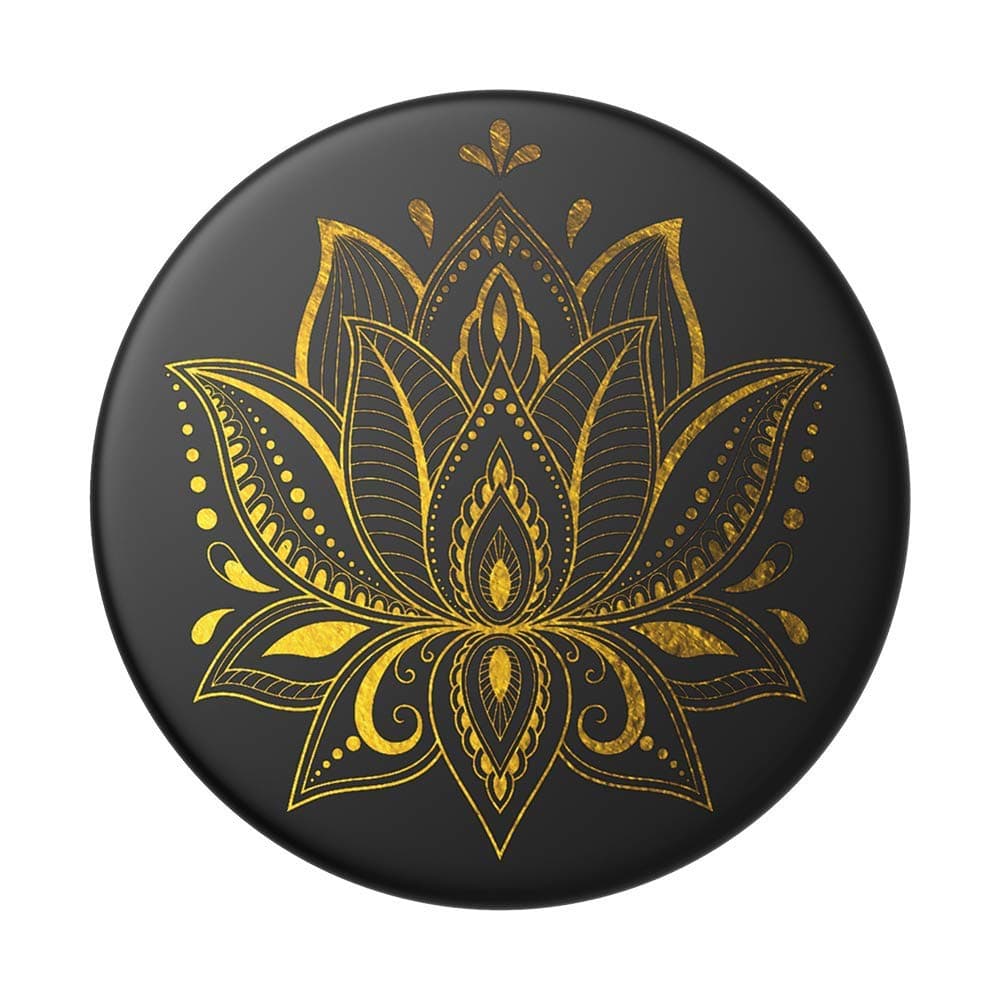 PopSockets Phone Grip with Expanding Kickstand, Adhesive Grip - Golden Prana Black