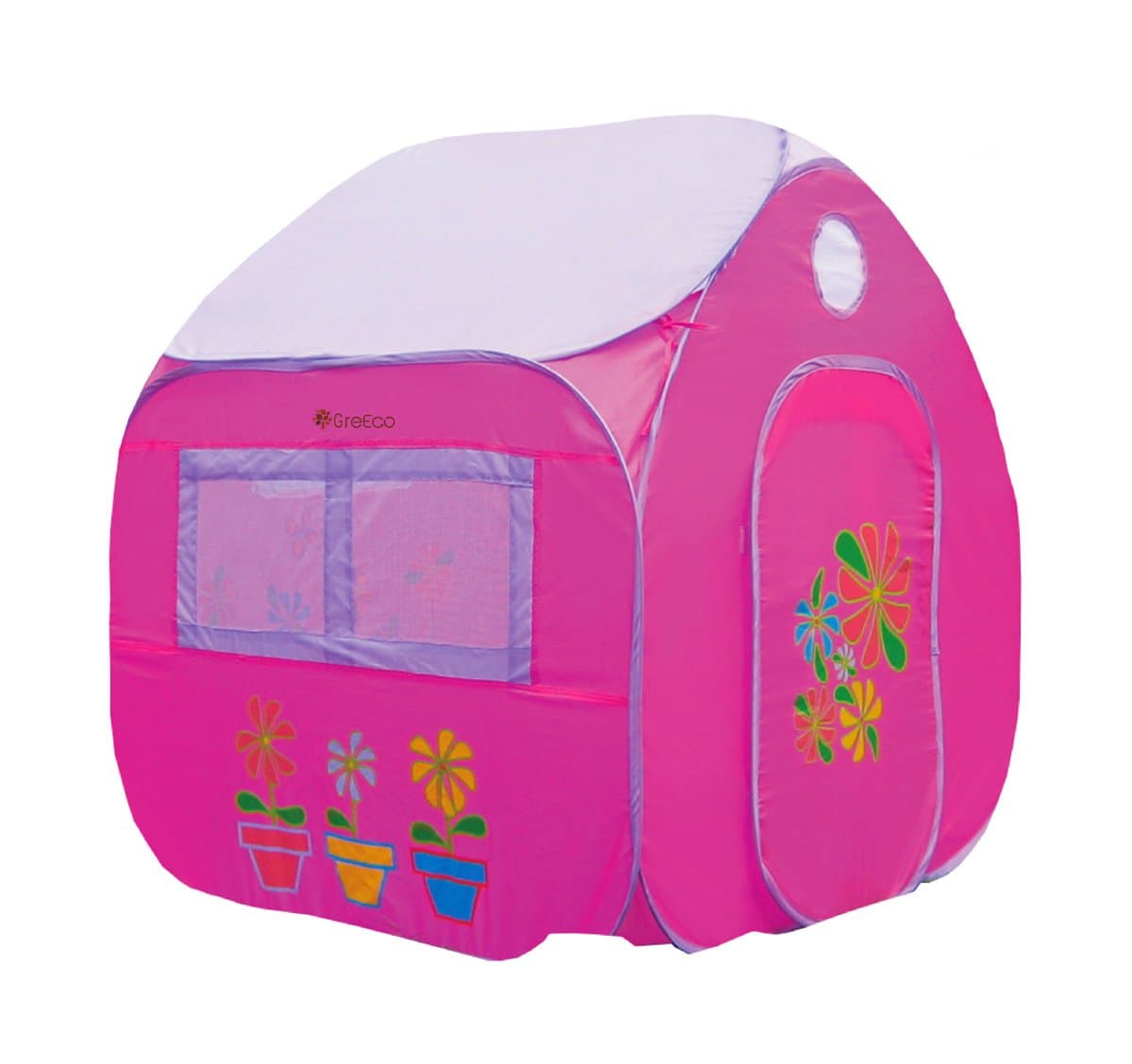 GreEco Kids Pop Up Tent Play House Tent 4 X 3.45 X 3.45 Feet Pink