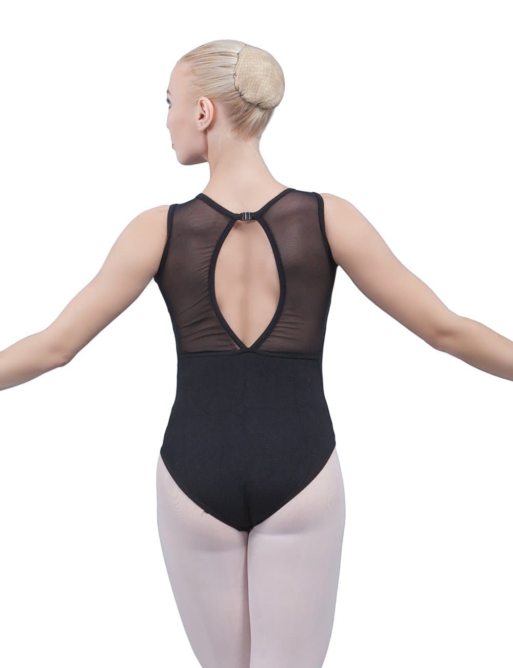 Dance Favourite Black Mesh Back and Droplet Keyhole Cutout Leotard