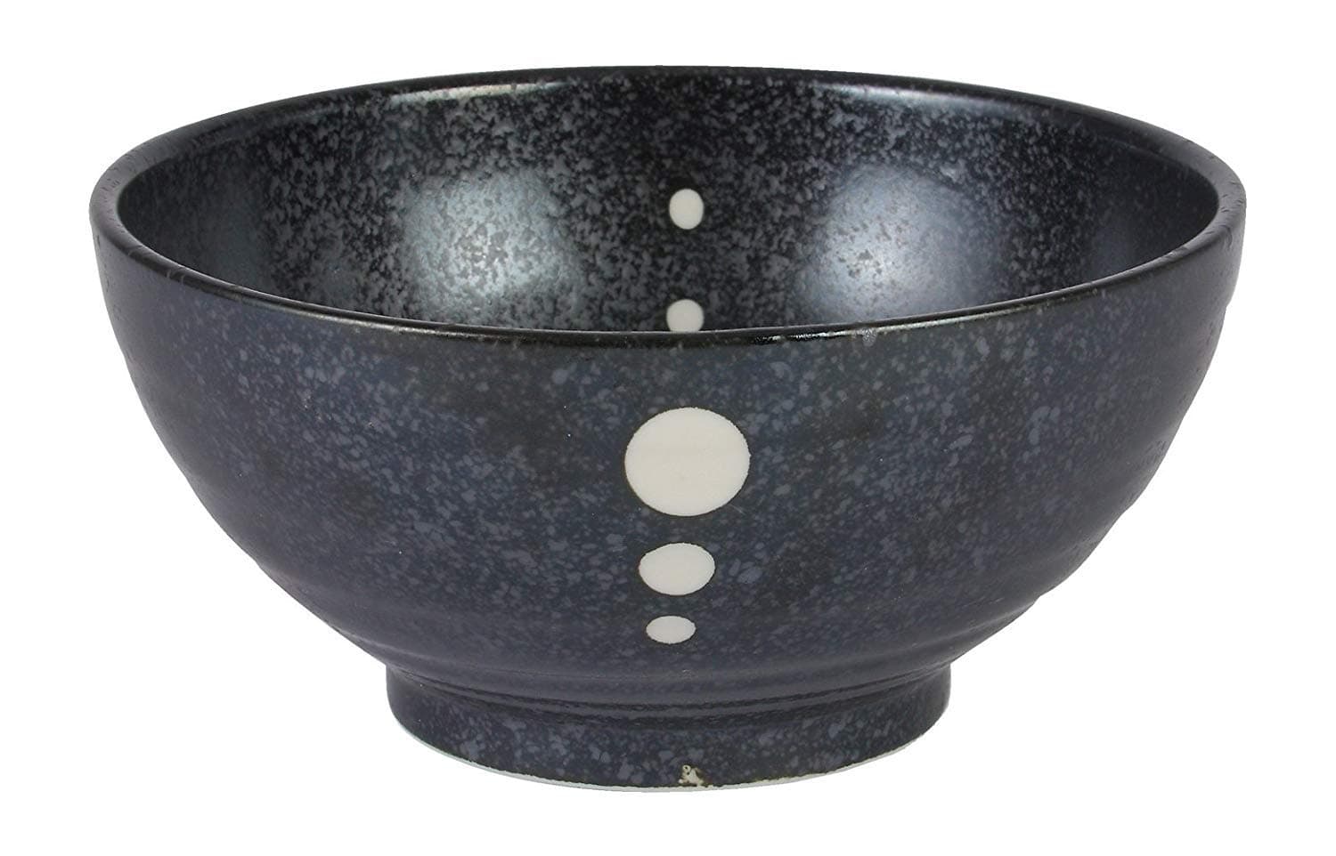 Tableware East Sanuki Donburi 1,200cc Black Polka Dot Monotone Series