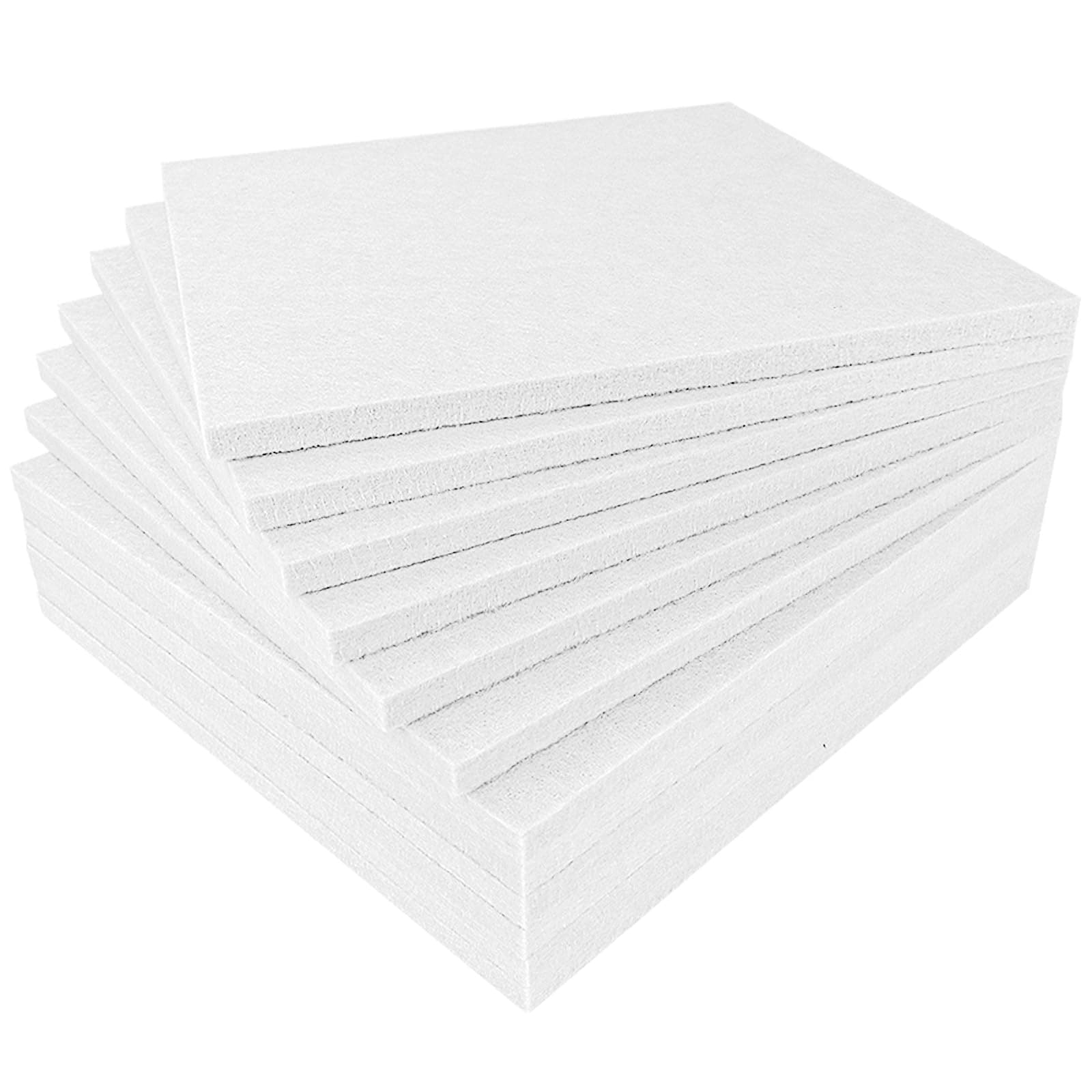 BXI Thickened Sound Absorbing Panels - 12 Pack 300 X 300 X 12 mm Dense Acoustic Panels, Echo Noise Reducing Sound Panels, Tackable Studio Panels for Wall and Ceiling Acoustic Treatment, White