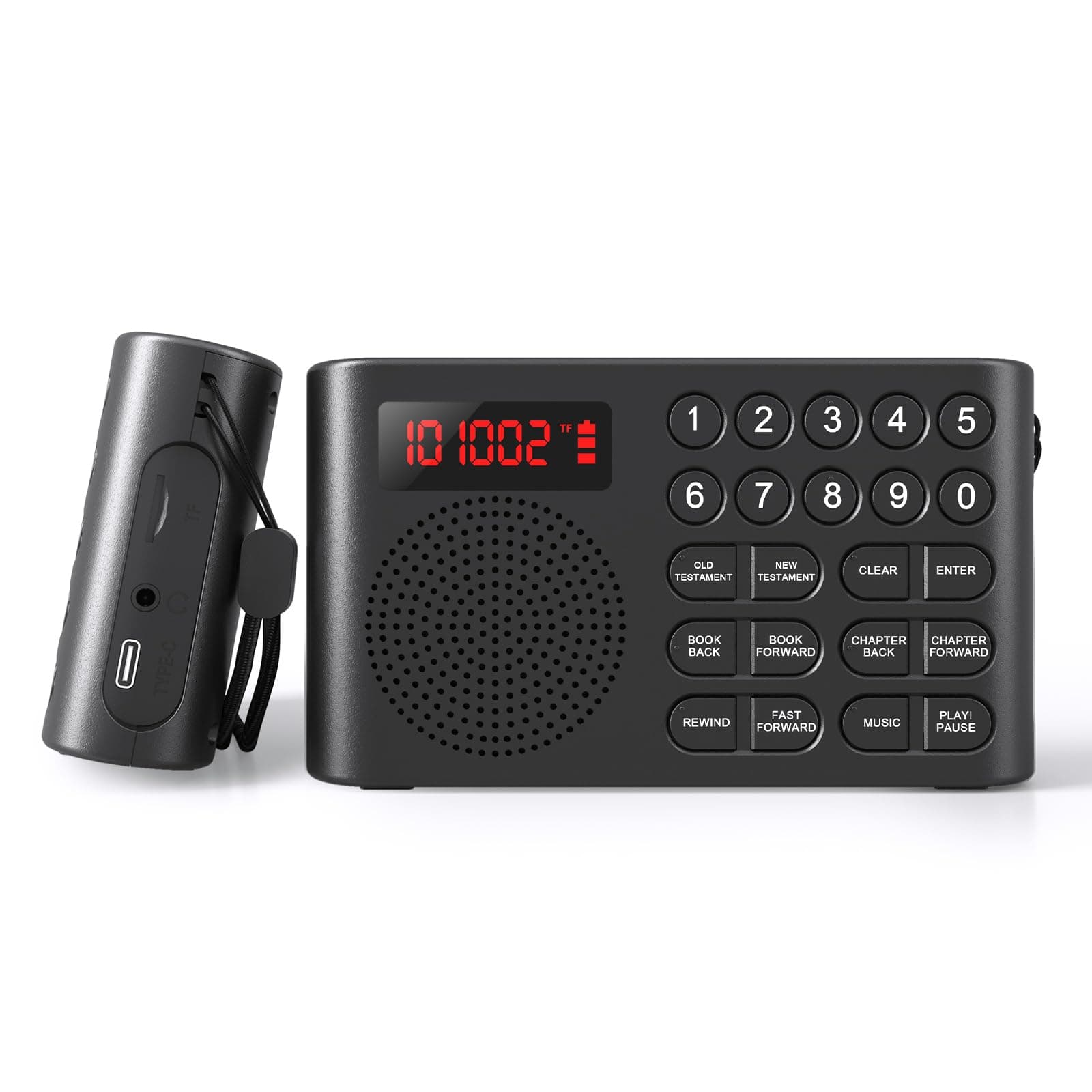 KJV Audio Bible Player for Seniors/Blinds/Kids, Electronic Audio Bible King James Version, Listen to New & Old Testament Anytime Anywhere - Durable and Lightweight