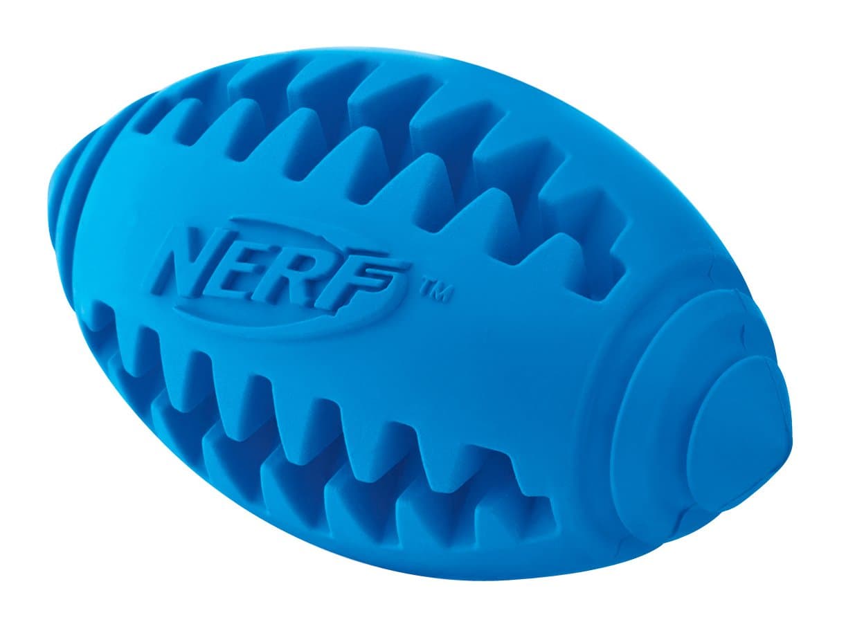 Nerf Dog VP6850E Tuff Retriever Football For Teeth Cleaning – Medium (colors may vary)