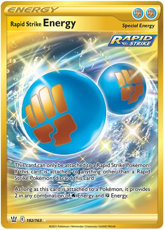 Rapid Strike Energy - 182/163 - Secret Rare - Sword & Shield - Battle Styles