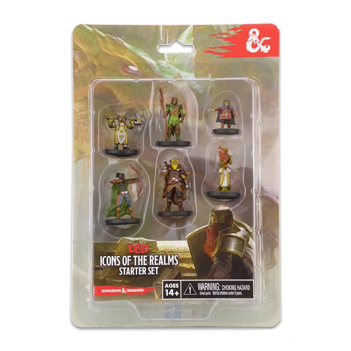 WizKids D&D Icons of the Realms Starter Set, Featuring 5 Returning Figures and 1 New Hero, Gold Color, Fantasy Theme