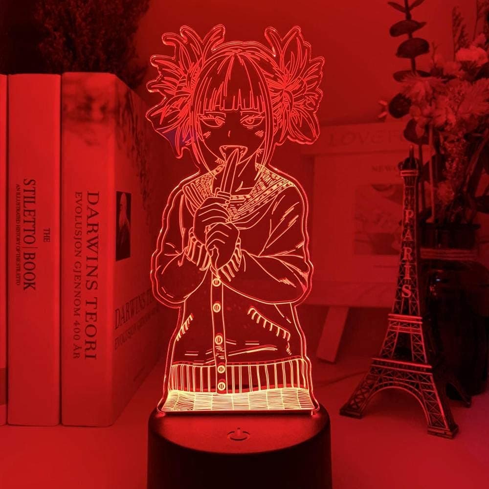 LED Night Light My Hero Academy TOGA Himiko Figure Gift Night Light for Children Bedroom Decoration Light Bedside Table 3D Light USB