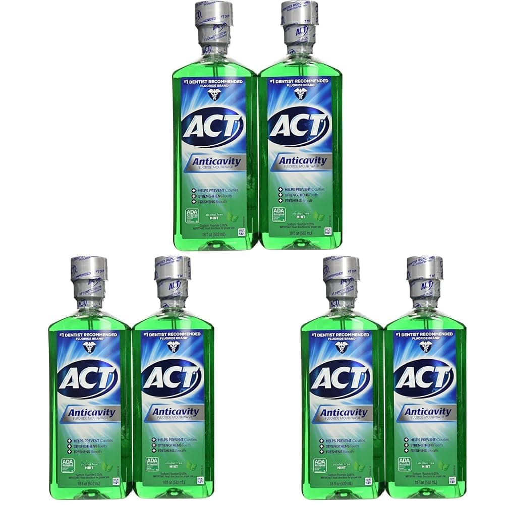 Anticavity Fluoride Mouthwash Mint 18 fl oz (Pack of 6)