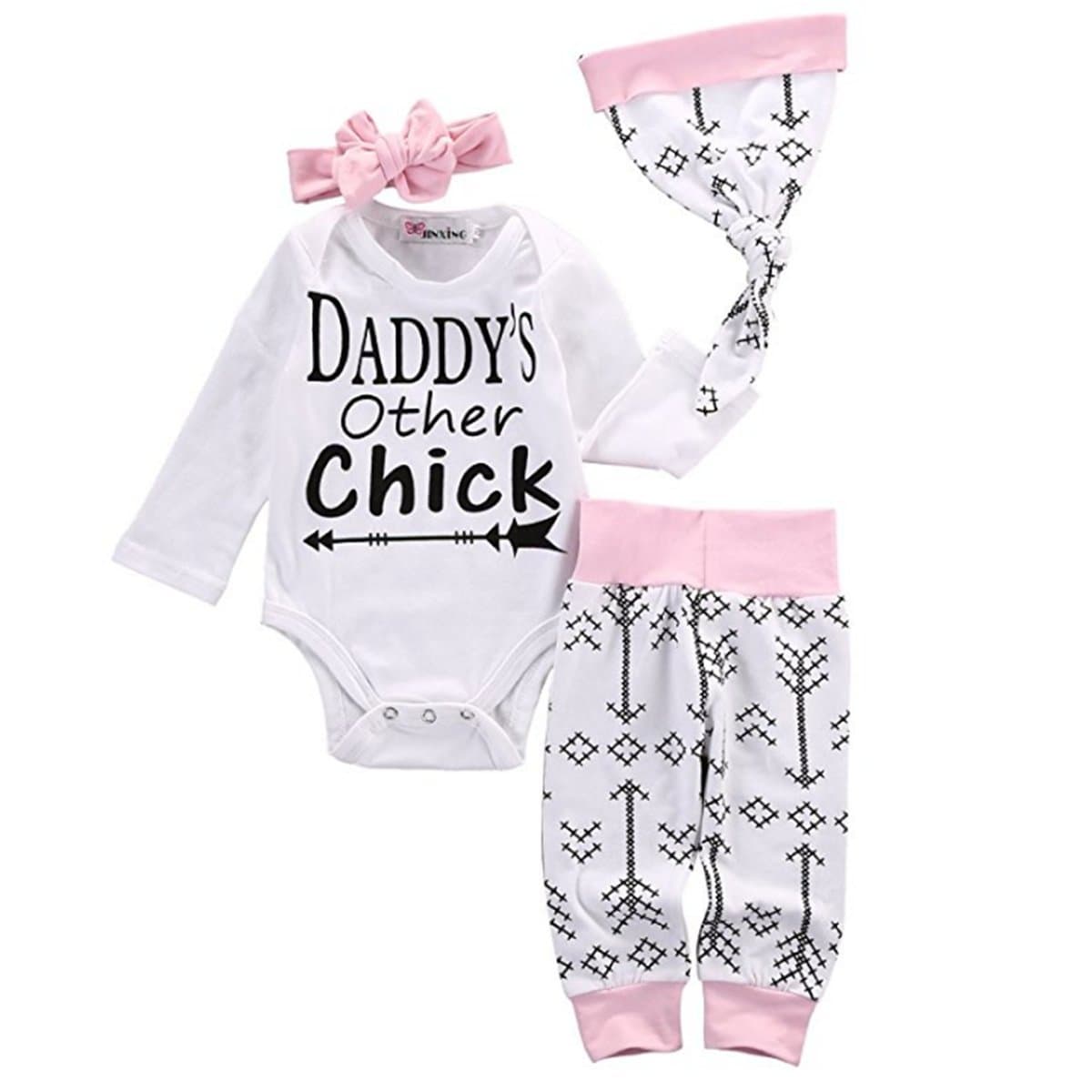 Emmababy Western Baby Girl Summer Clothes Ruffle Romper Short Sleeve Floral Bell Bottom Flare Pants Cow Print Birthday Outfit(Pink,0-6months)