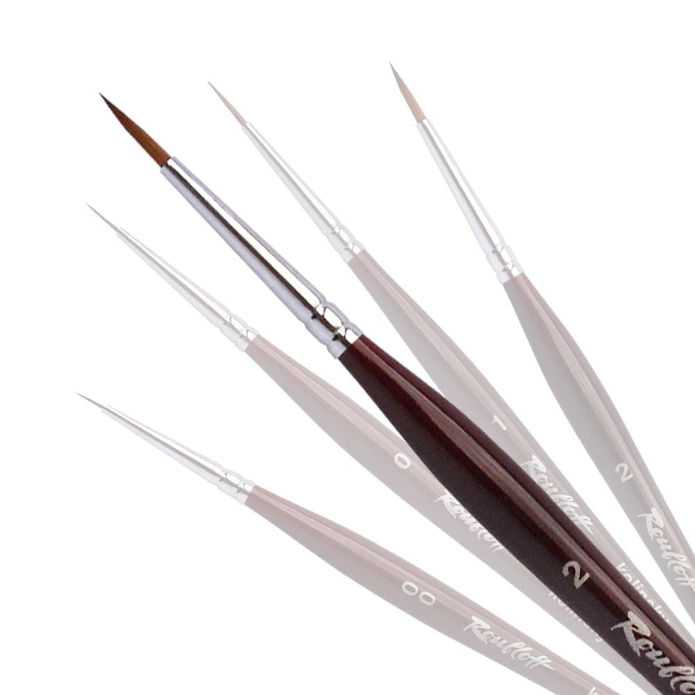 Fine Professional Nail Art Brush – Kolinsky (Red Sable Hair) – Pointed Brush – Roubloff – Brush Size of Your Choice / Also as a Brush Set – DK13R