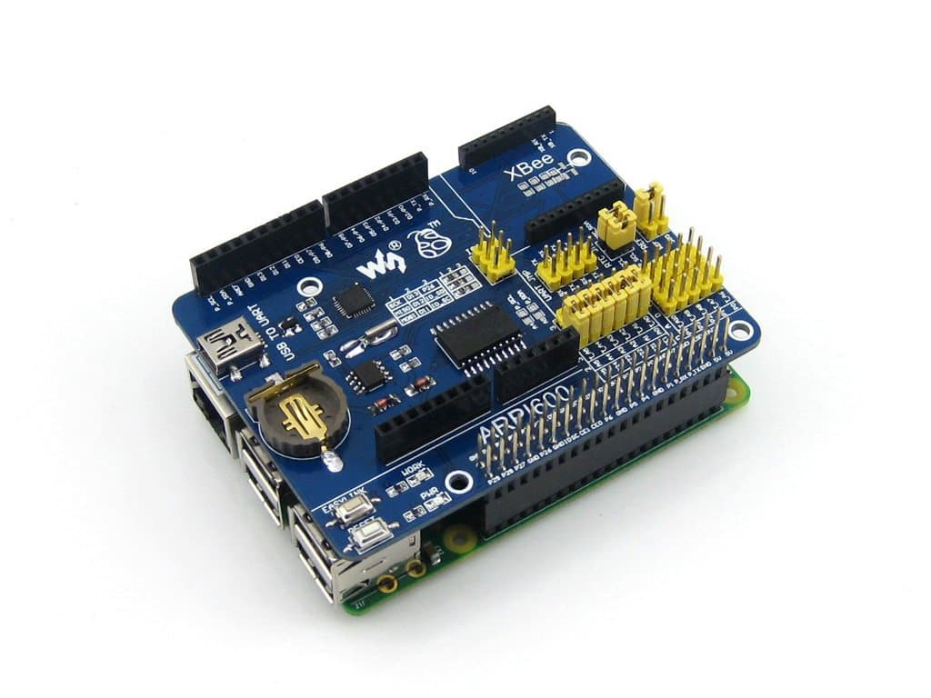 Waveshare IO Expansion Board for Raspberry Pi Model A+/B+/2 B/3B Supports XBee Modules with Various Interface Ease to Use