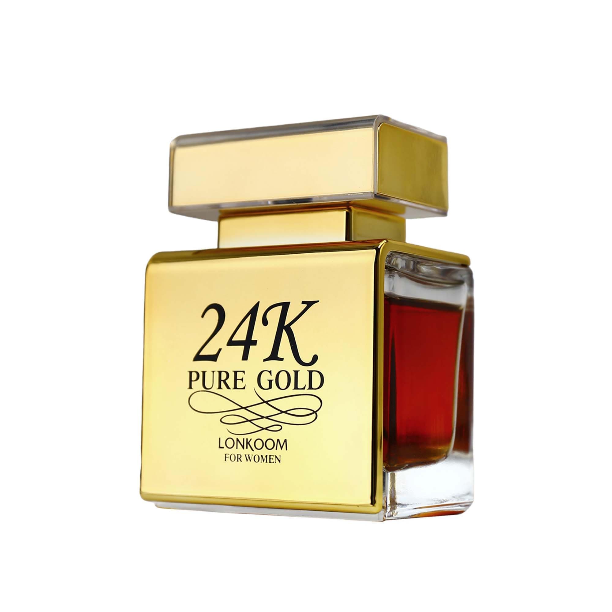 LONKOOM Eau De Parfum 24K GOLD Sweet-fruity Anti-bacterial Spray Perfume For Women 100ml