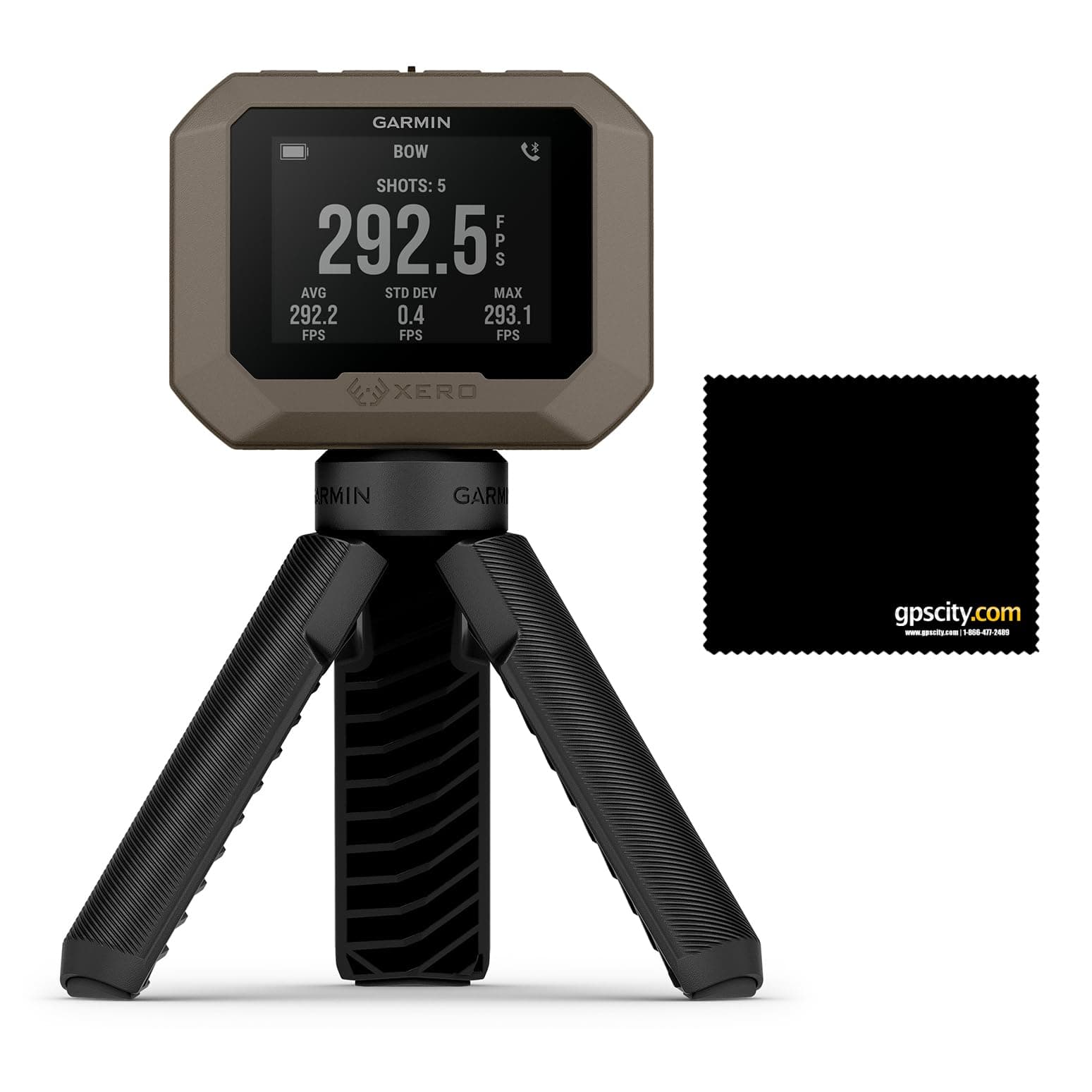 Garmin Xero C1 Pro Compact Chronograph, Simple Set Up Bundle with GPS City Microfiber Cleaning Cloth (010-02618-10)