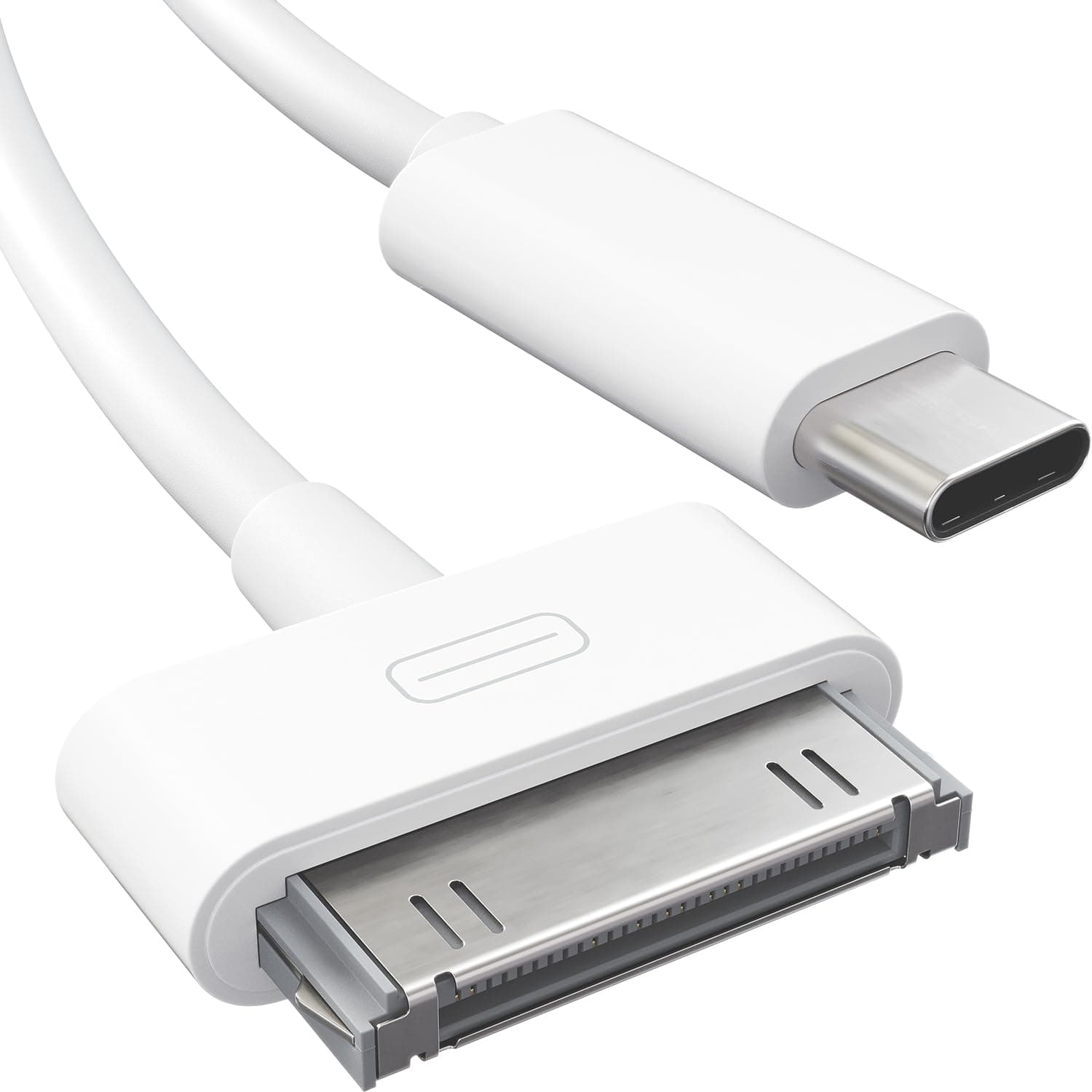 30ピン - USB Cアダプターケーブル iPhone、iPad、iPod用 – 3フィート (USB Cからドックコネクタへの次世代データ/充電ケーブル iPhone 4S/4/3G/3/1、iPad 3/2/1、iPod、ホワイト) – CableDirect
