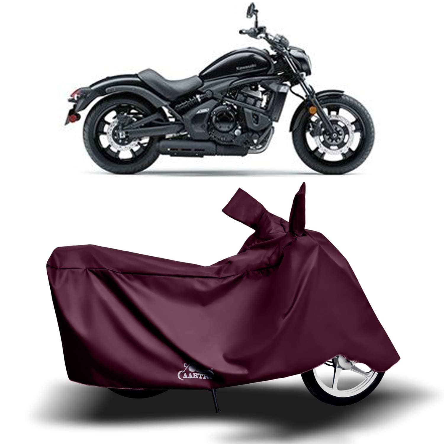 PASH - Kawasaki Vulcan S New BS6 Water Resistant - Dust Proof - Full Bike Scooty Two Wheeler Body Cover for Kawasaki Vulcan S (Maroon)