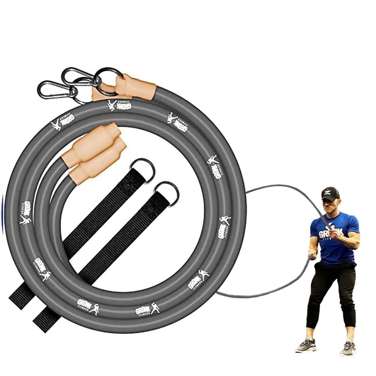 Gronk Fitness Inertia Wave Edition | Dynamic Rubber Battle Ropes Alternative for Home and Gym | Maximize Calorie Burn | Revolutionary Fitness Equipment for Abs and Full Body Workout