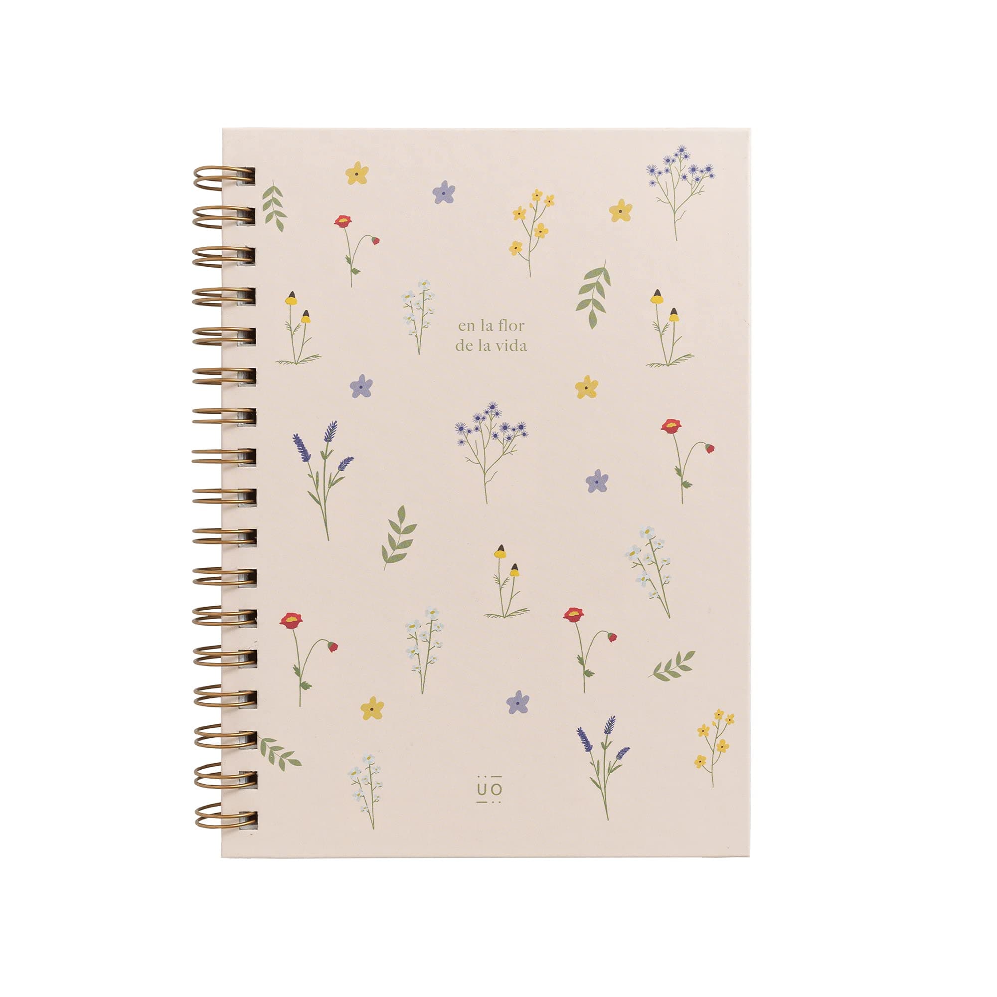 UO A5 Flower of Life Hardback Notebook 200 Pages Polka Dot Spiral Bound (15x22cm)