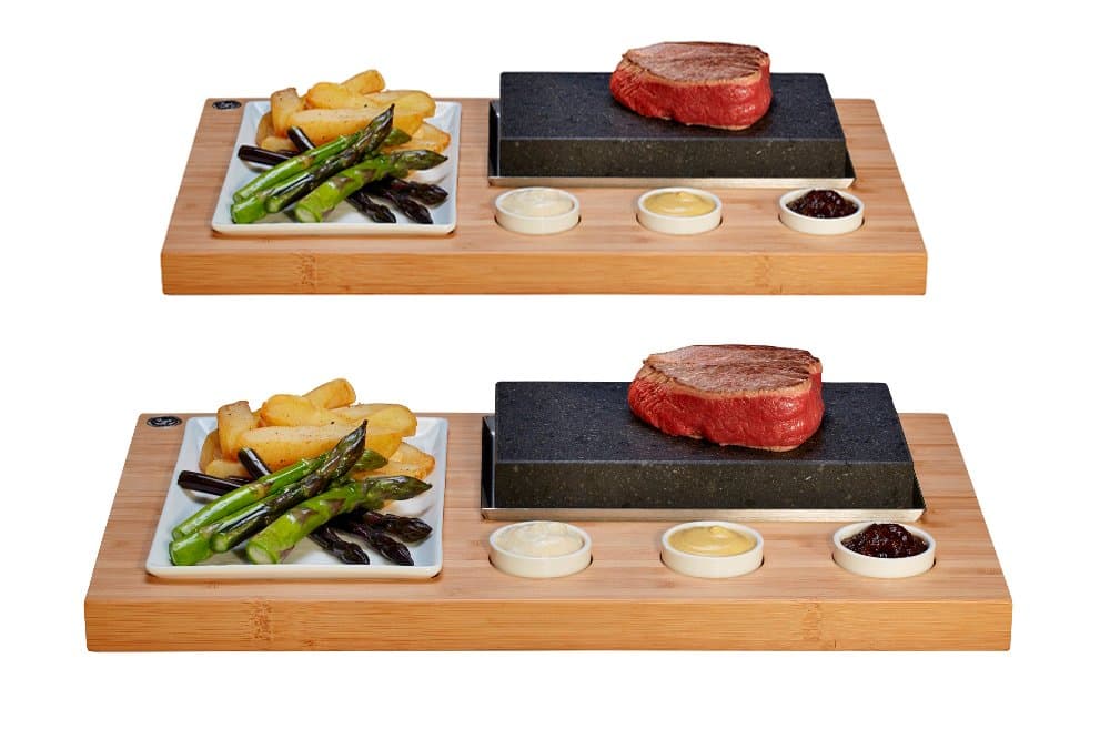 SteakStones Official Products - Save £30 on Two Sets of The Sizzling Steak Set from The World's Leading Brand of Hot Stone Cooking Products