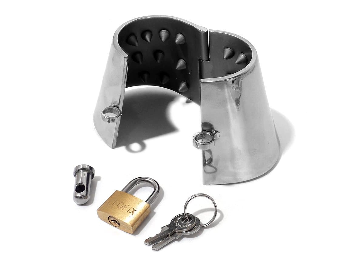 Stainless Steel CBT Spiked Ball Stretcher Testicle Weight for Men