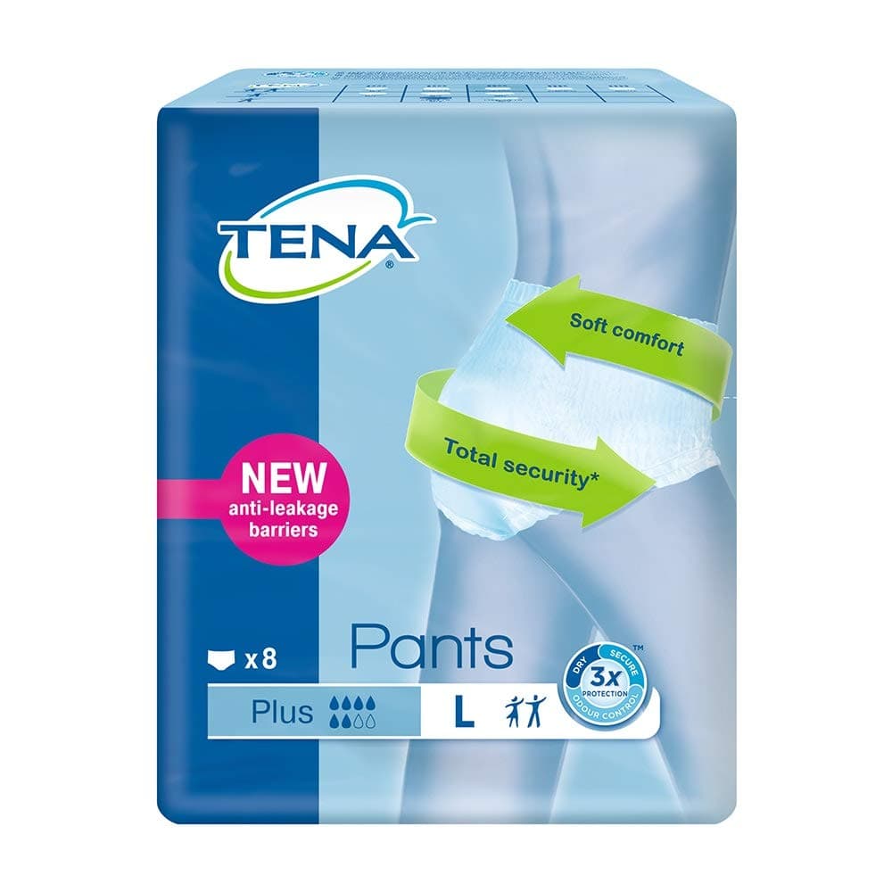 Tena Pants Plus Large 8 per pack