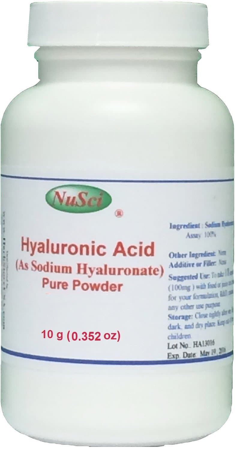 Pure Hyaluronic Acid HA Sodium Hyaluronate Powder (10 Grams (0.352 oz))