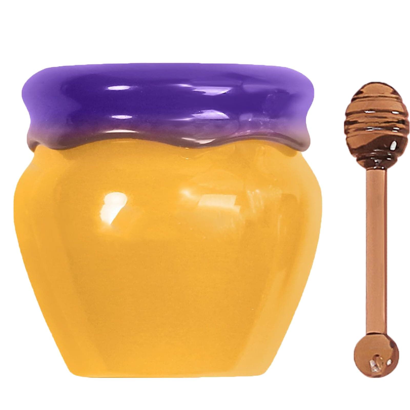 Julia's Bees Lip Balm, Mini Honey Pot Bee Balm, Bee Balm Lip Balm Honey Pot, Honey Bee Lip Balm with Applicator, Lip Exfoliating Bee Balm Sleeping Lip Mask, Simple to Use (Honey)