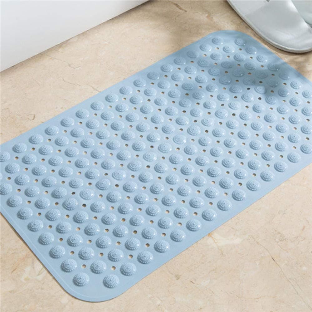 SUNKYS Soft Rubber Non Slip Baby Kids Safety Shower Bath Tub Mat Skid Proof And Anti Bacterial Blue 36Cmx71Cm