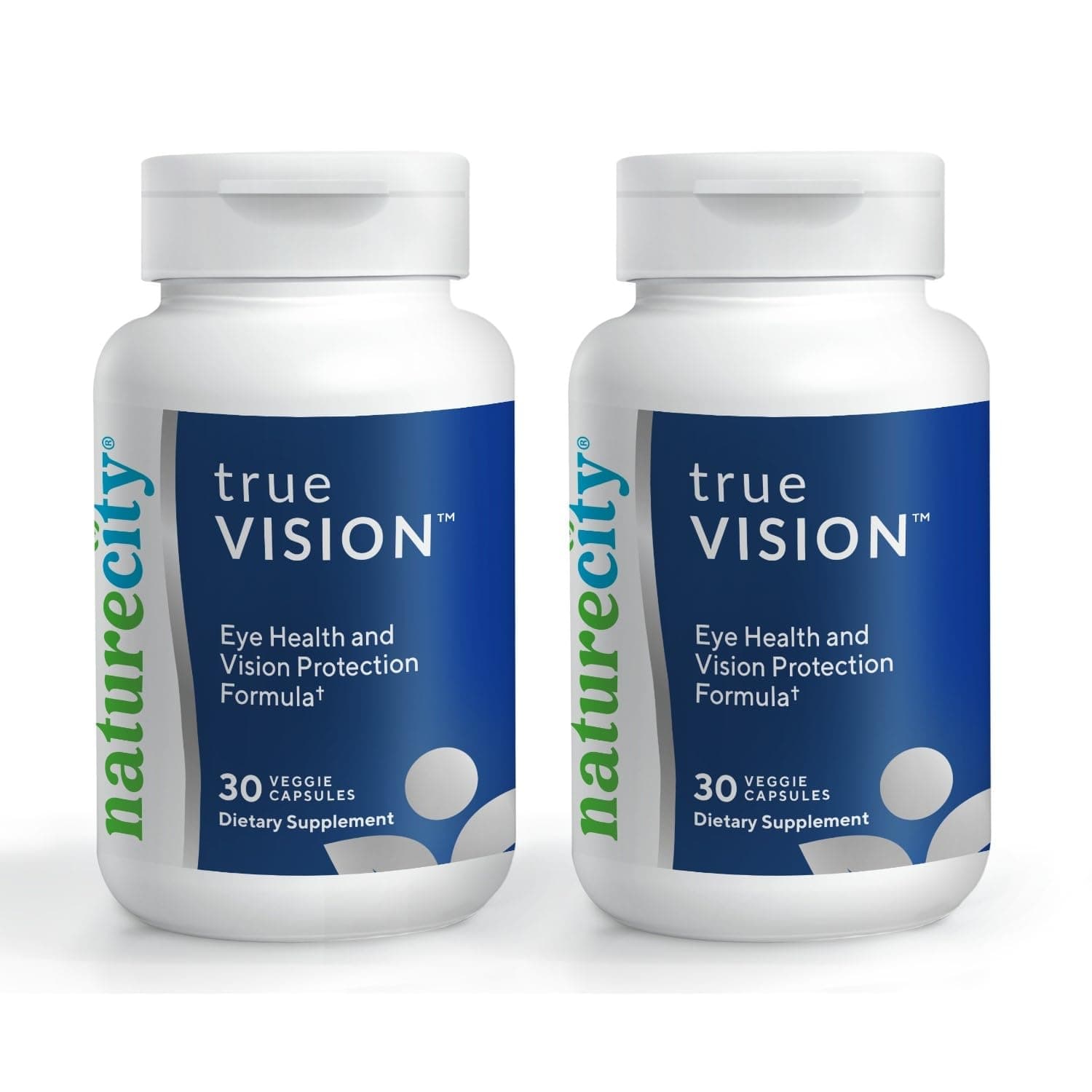 NatureCity True-Vision Eye Health Supplement - Plant-Based Lutein and Zeaxanthin with High Potency Saffron 20mg - Blue Light Protection, Support Central and Night Vision (60 Veggie Capsules)