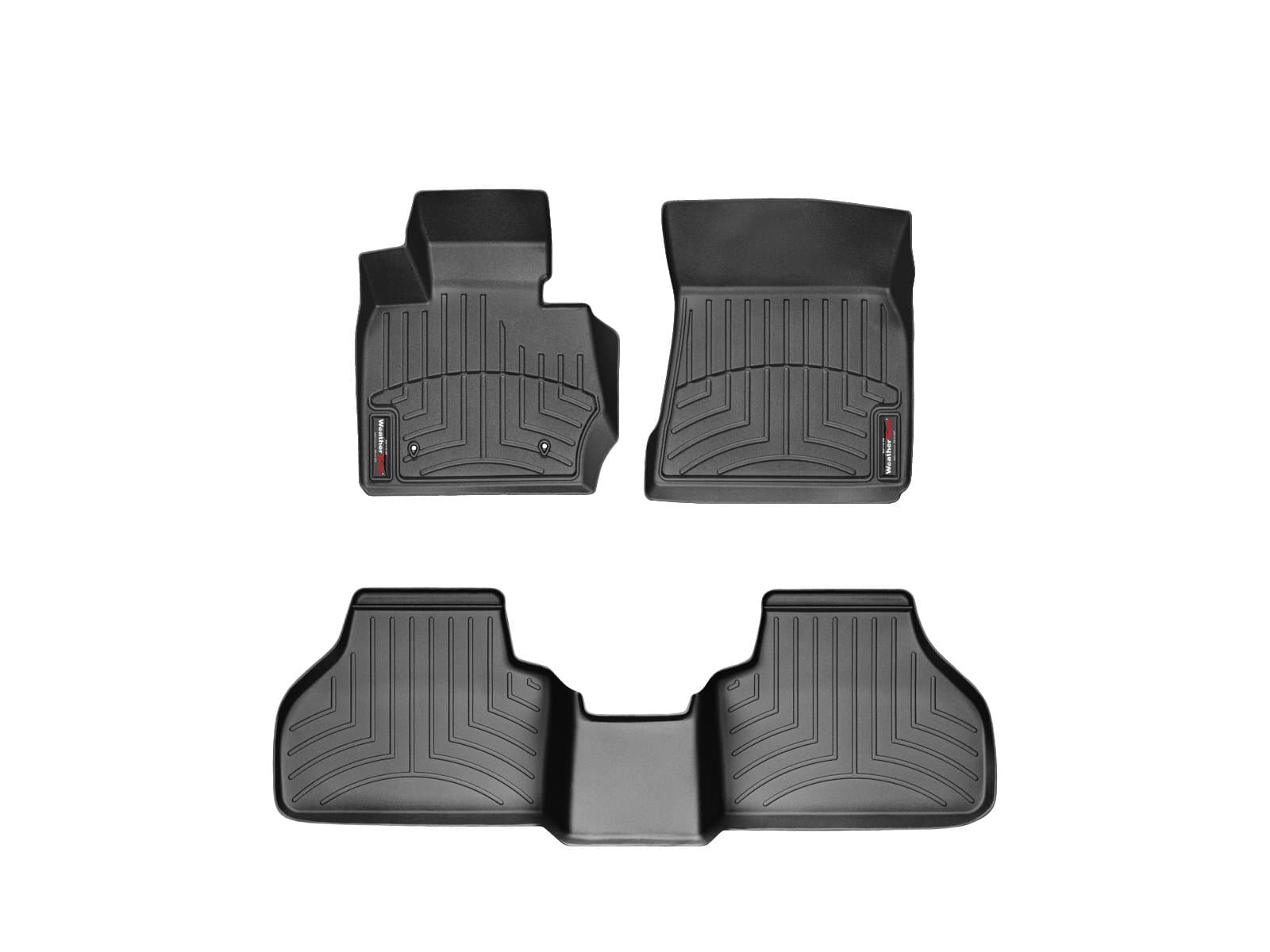 WeatherTech Custom Fit FloorLiners for BMW X3 35i, X4 M40i, X4 28i, X4 35i, X3 28d, X3 28i - 1st & 2nd Row (44331-1-2), Black