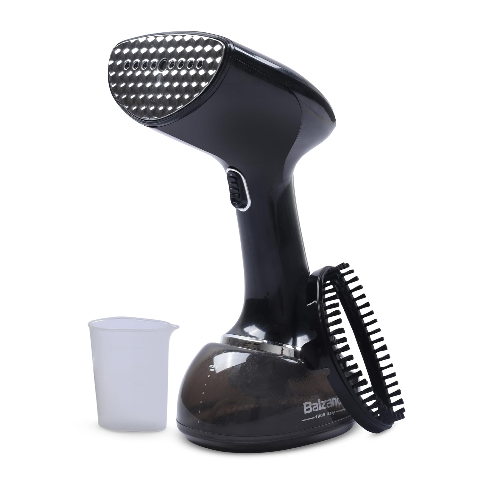 Garment Steamer 1700W for Clothes | Portable Handheld Steamer Iron | 360ml Tank, 30s Heat-Up, 28g Continuous Steam | Horizontal/Vertical Use | Easy Refill, Fabric Brush (Black)