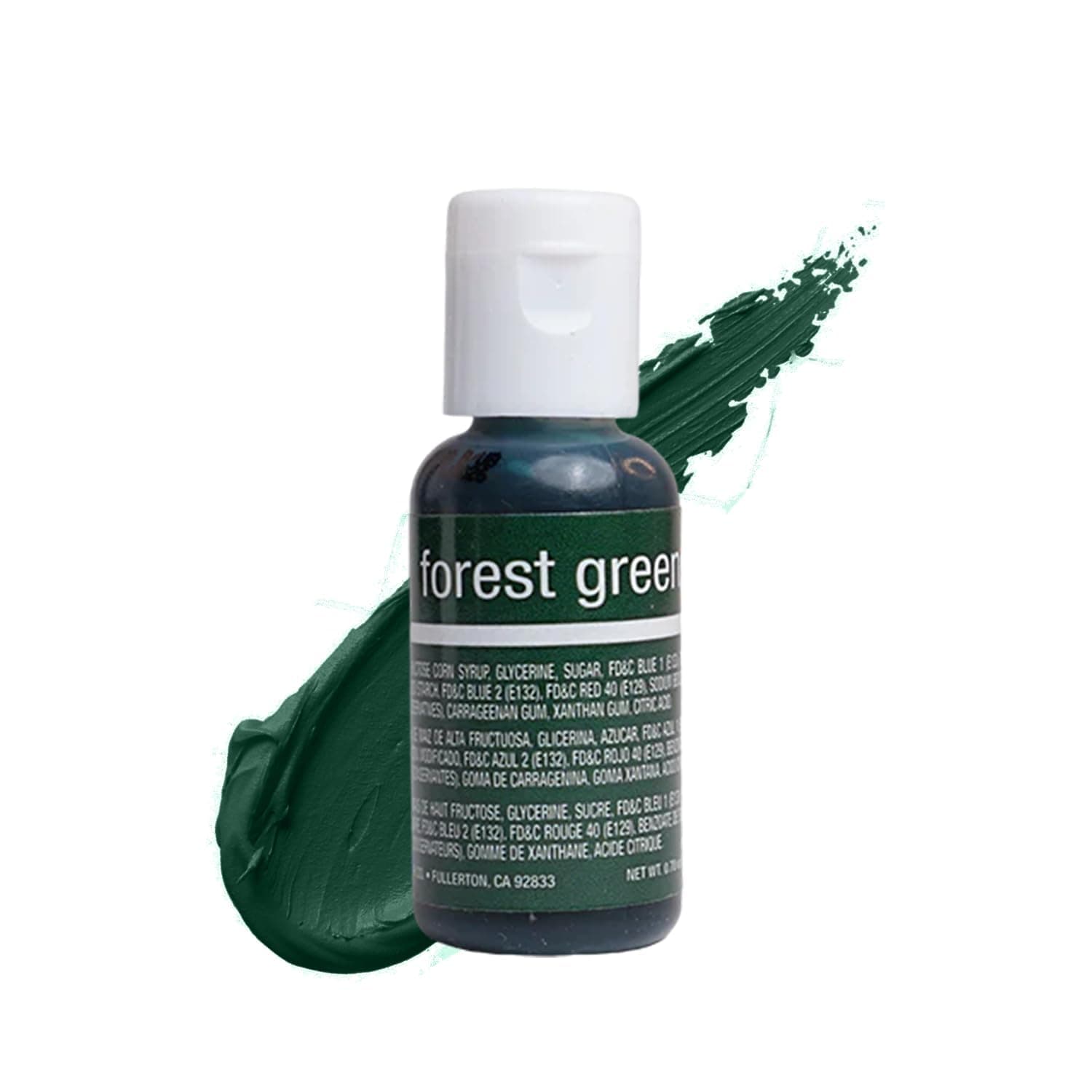 Chefmaster Forest Green Liqua-Gel® Food Coloring | Vibrant Color | Professional-Grade Dye for Icing, Frosting, Fondant | Baking & Decorating | Fade-Resistant | Easy-to-Use | Made in USA | 0.70 oz